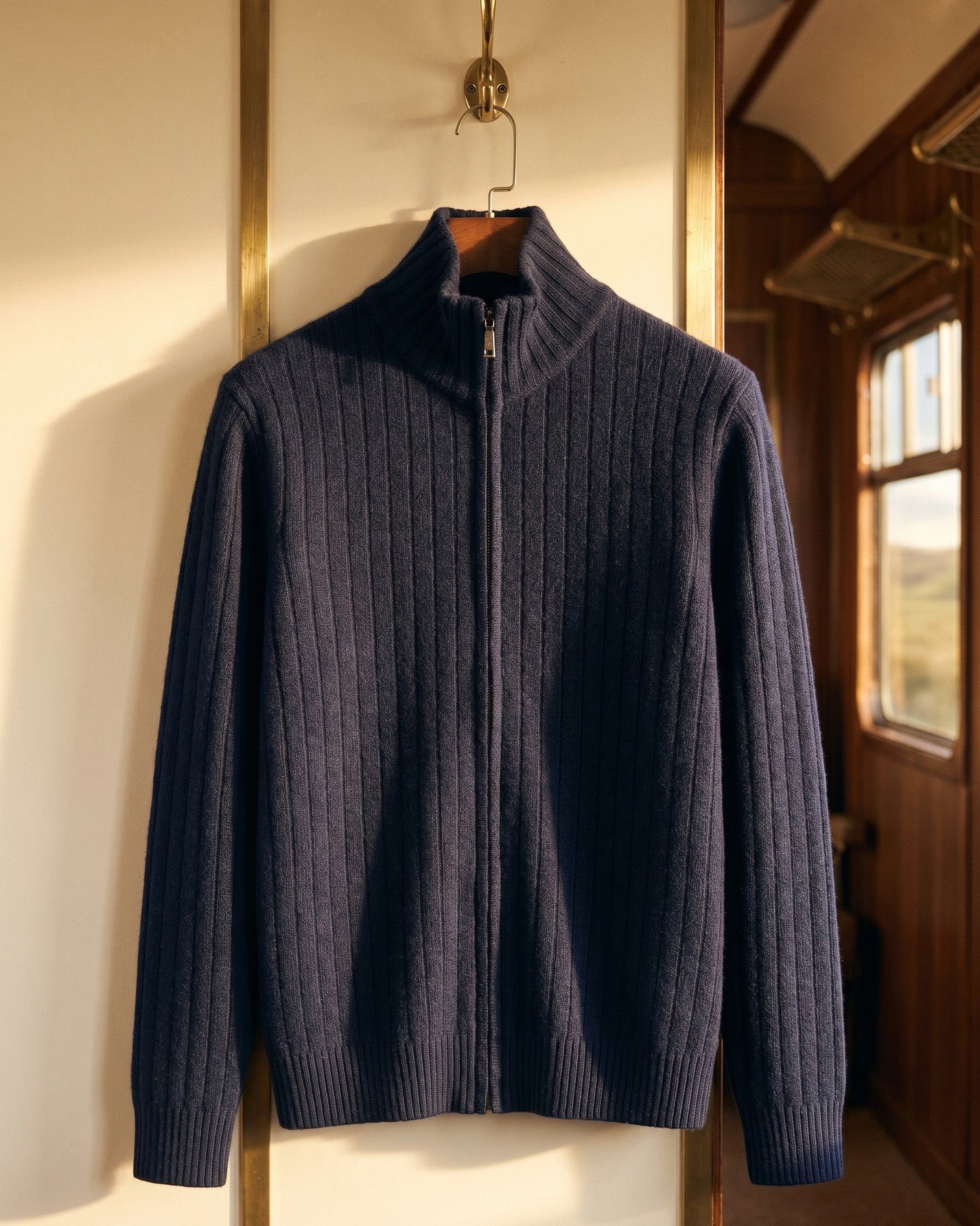 Angelo Cashmere Zip Cardigan