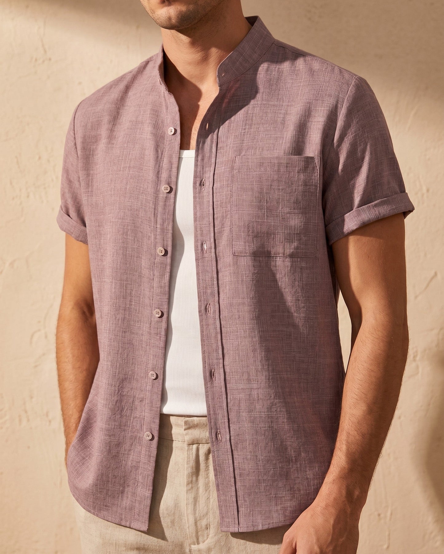 Ignacio Cotton Linen Short-Sleeve Shirt