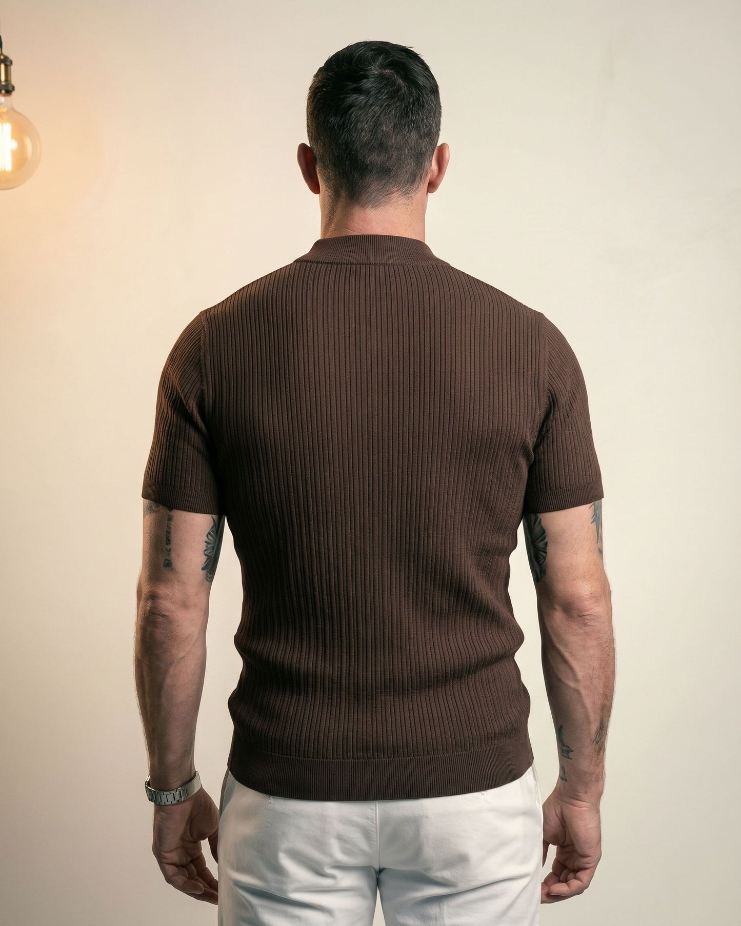 Antonio Ribbed Mock Neck Knit