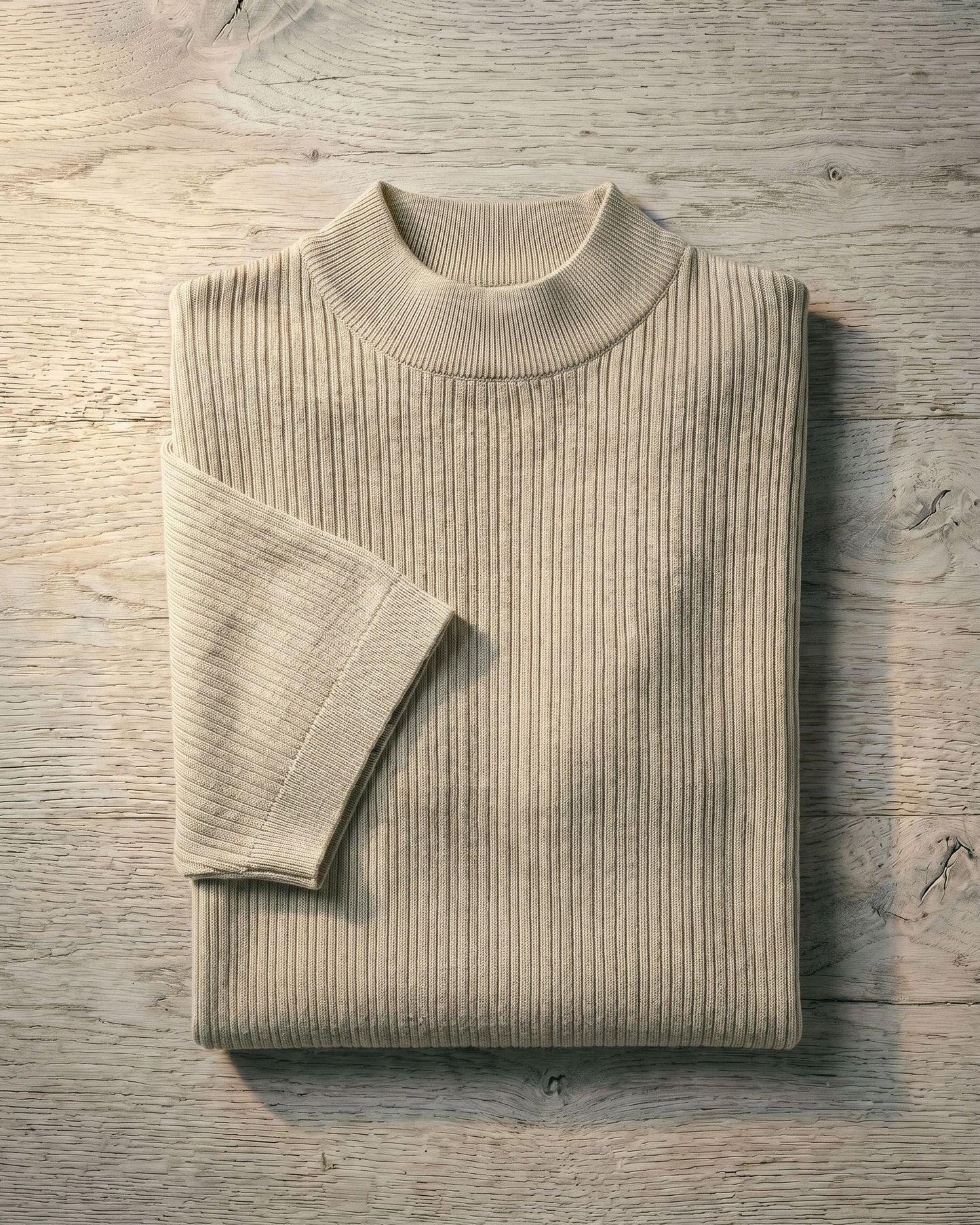 Antonio Ribbed Mock Neck Knit